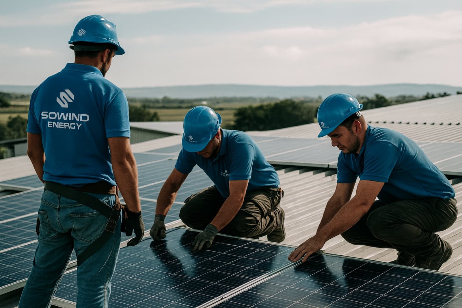 Endüstriyel Fabrika Çatı GES Kurulum Örneği_Sowind Enerji