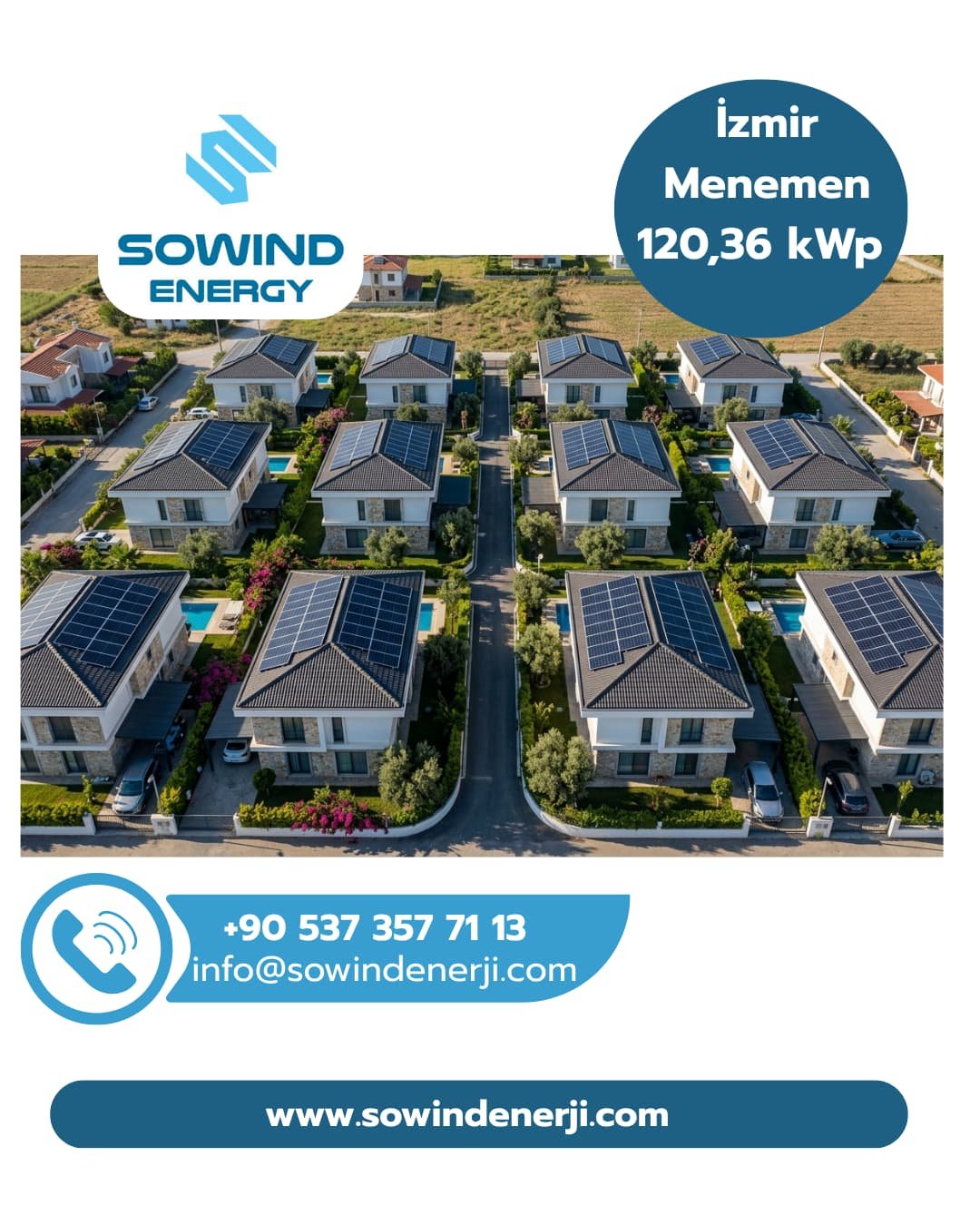 İzmir Menemen Güneş Enerjisi Projesi_120,36 kWp_Sowind Enerji