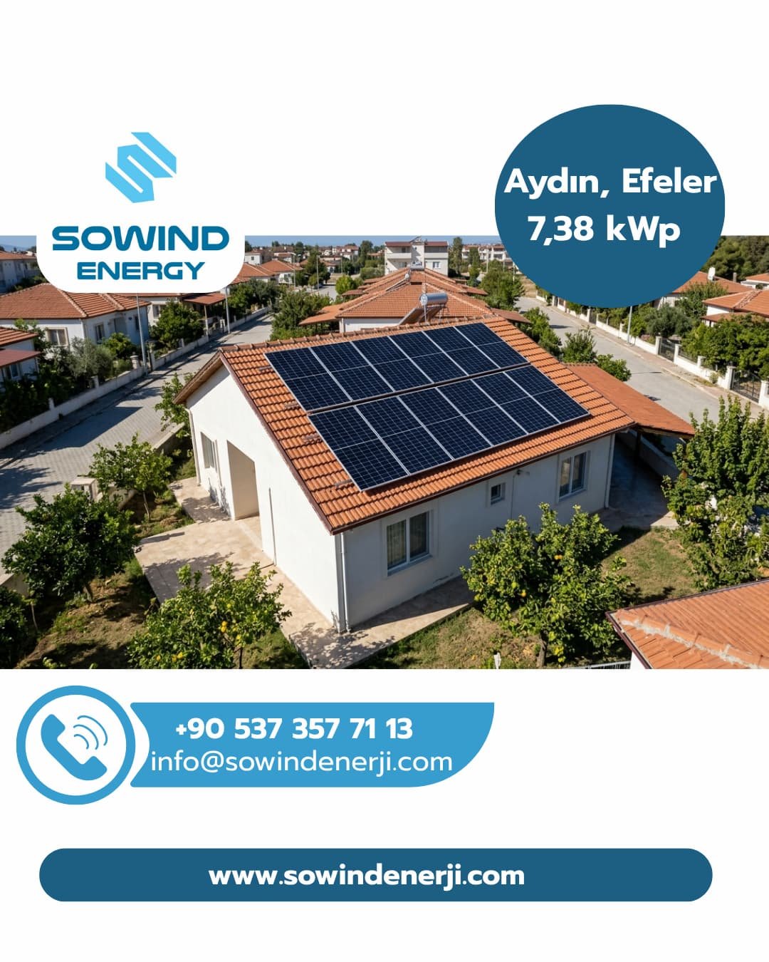 Aydın Efeler Güneş Enerjisi Kurulumu_Sowind Enerji