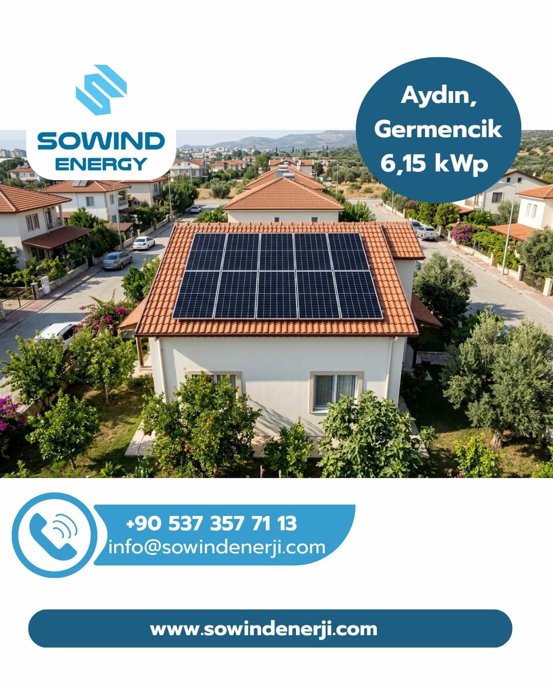 Aydın Germencik Güneş Enerjisi Kurulumu_Sowind Enerji
