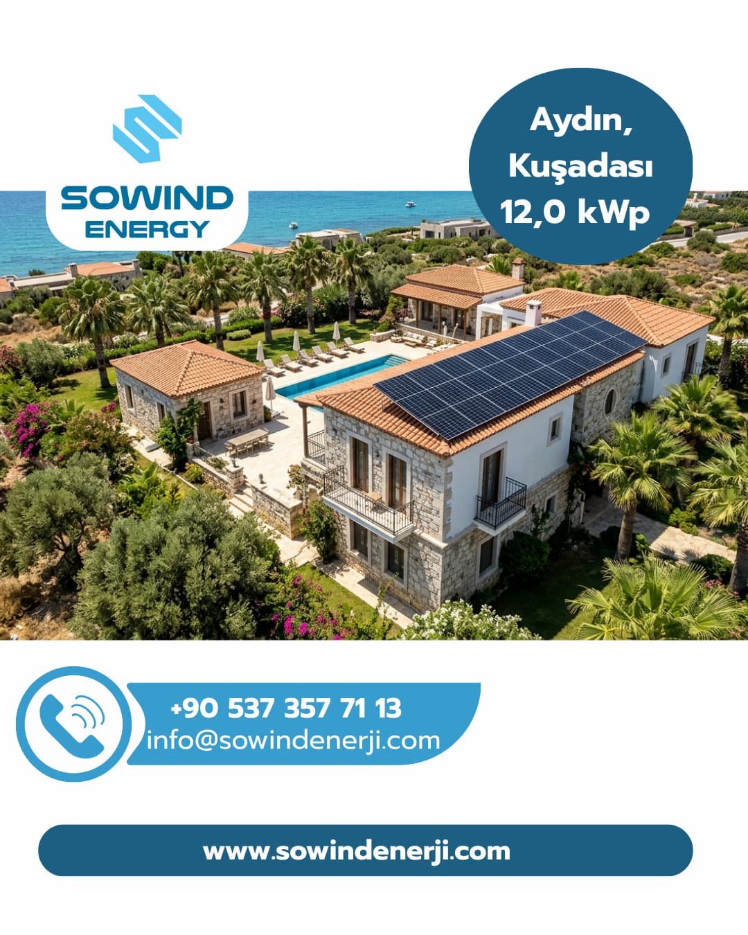 Aydın Kuşadası Güneş Paneli Kurulumu_Sowind Enerji